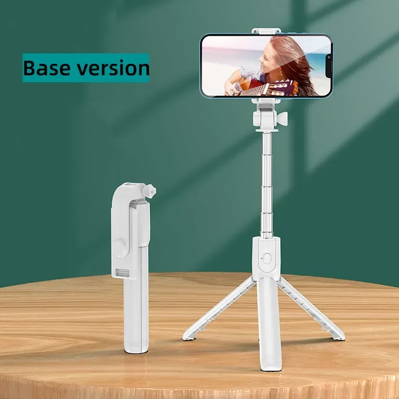 Trépied perche à selfie pour smartphone avec télécommande Bluetooth sans fil et support de téléphone avec lumière d'appoint 11