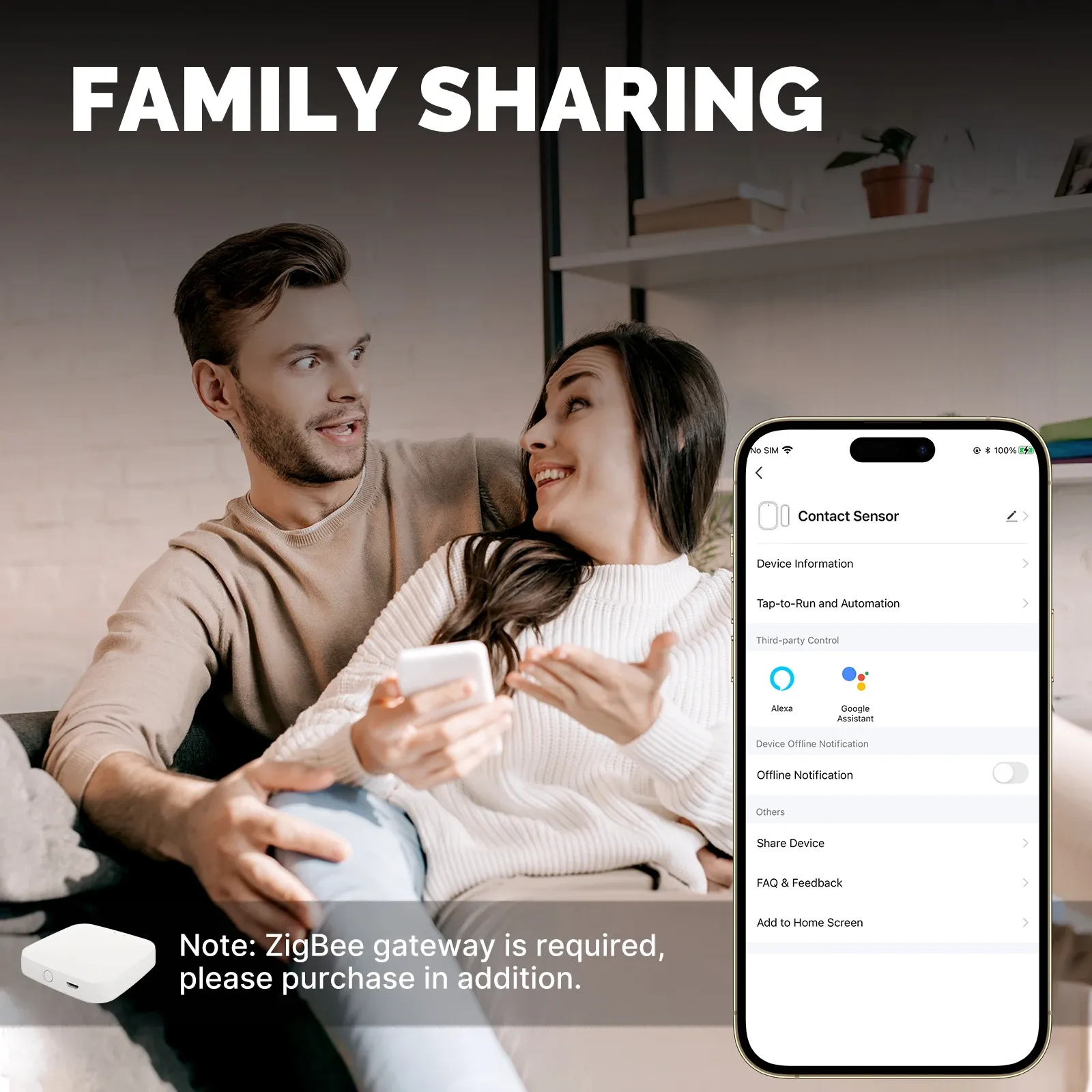 Application Smart Life pour le contrôle du capteur