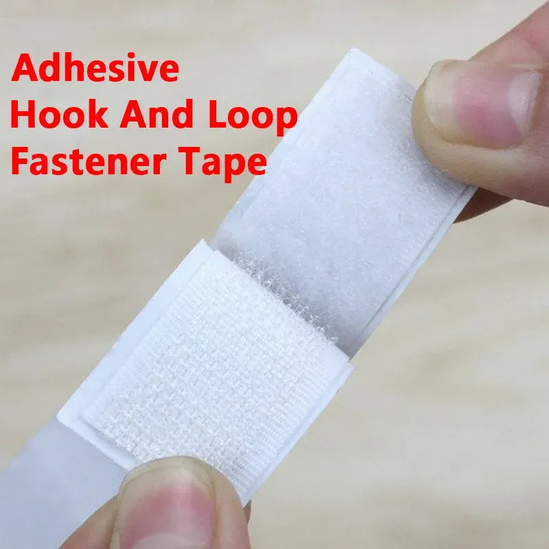 Bandes auto-adhésives à crochets et boucles, 20 à 50 mm, blanc, 1, 2 ou 5 m 3
