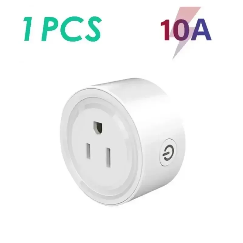 Prise Wifi intelligente Tuya, format américain, sans fil, télécommande 10 A, appareils électroménagers intelligents, compatible Alexa et Google Home 6