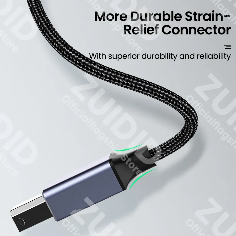 Câble USB-C vers USB Type-B 2.0 pour imprimante, compatible MacBook Pro, HP, Canon, Brother, Epson, Dell et Samsung 4