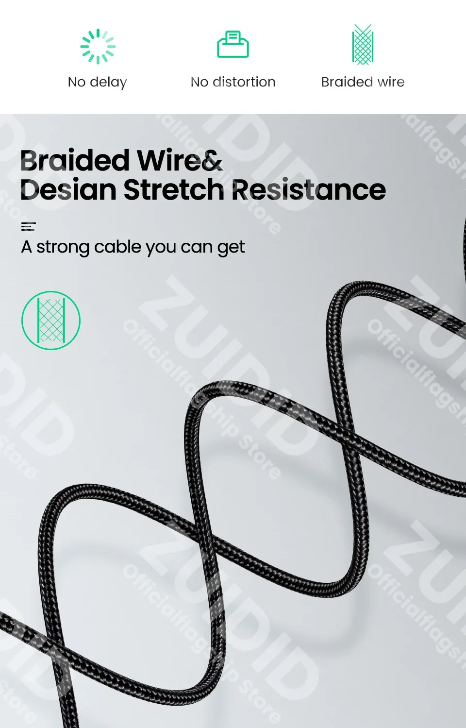 Câble USB Type-C vers USB Type B 2.0, détail de design