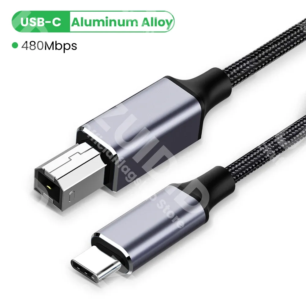 Câble USB-C vers USB Type-B 2.0 pour imprimante, compatible MacBook Pro, HP, Canon, Brother, Epson, Dell et Samsung 8