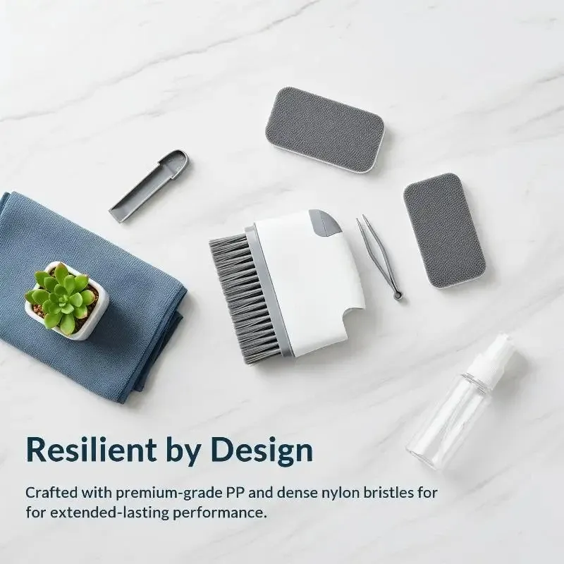 Brosse de nettoyage 2 en 1 pour rails de fenêtre et rainures de porte, outil ménager polyvalent pour la cuisine et les pièces de vie 3
