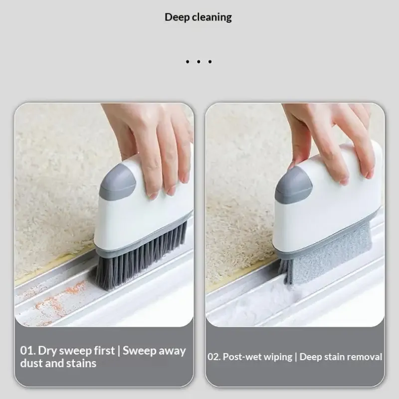 Brosse de nettoyage pour rails de porte