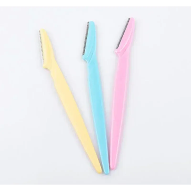 Rasoir portable à lame pour sourcils et visage, lot de 3 2
