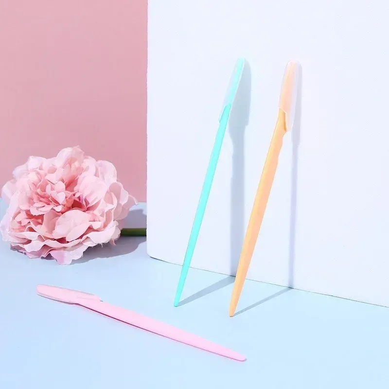 Rasoir portable à lame pour sourcils et visage, lot de 3 4