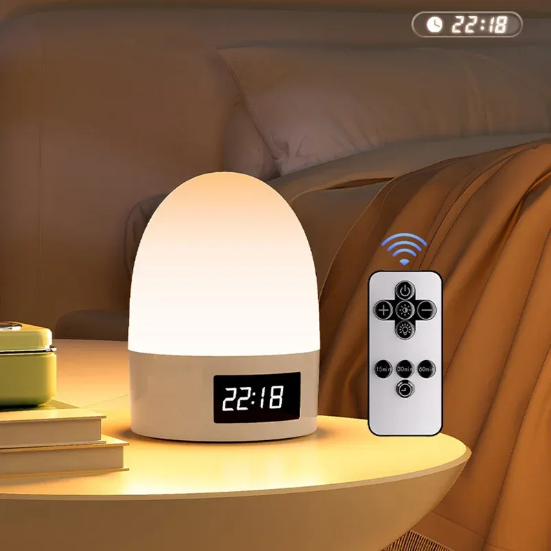 Veilleuse tactile rechargeable sans fil à 3 couleurs pour chambre de bébé, lampe de chevet USB à LED, lumière douce d'ambiance pour enfants