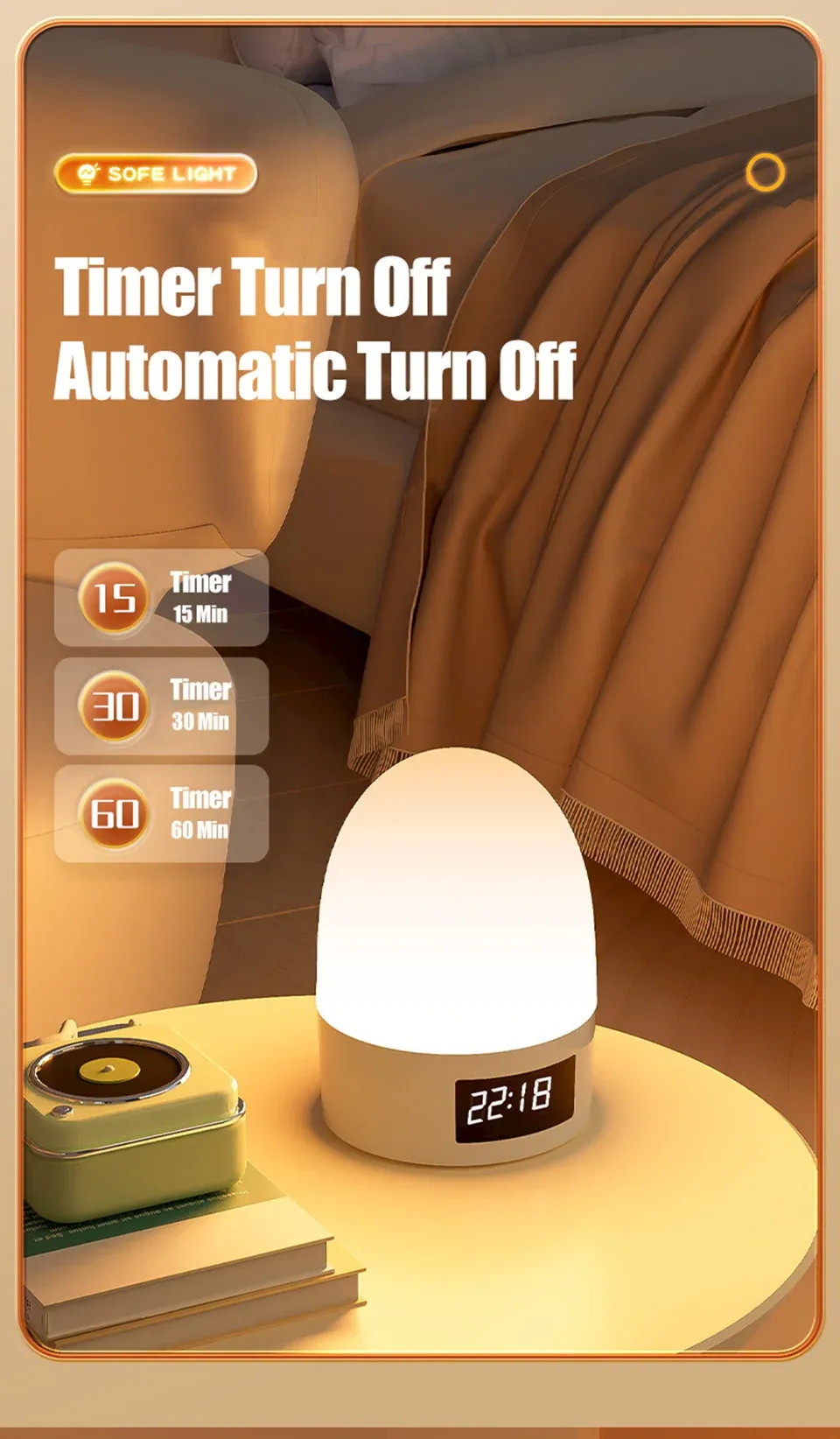 Veilleuse tactile, présentation produit