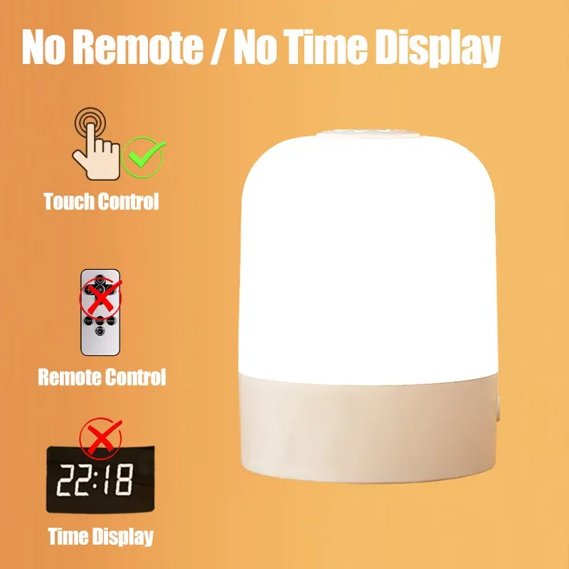 Veilleuse tactile rechargeable sans fil à 3 couleurs pour chambre de bébé, lampe de chevet USB à LED, lumière douce d'ambiance pour enfants 12