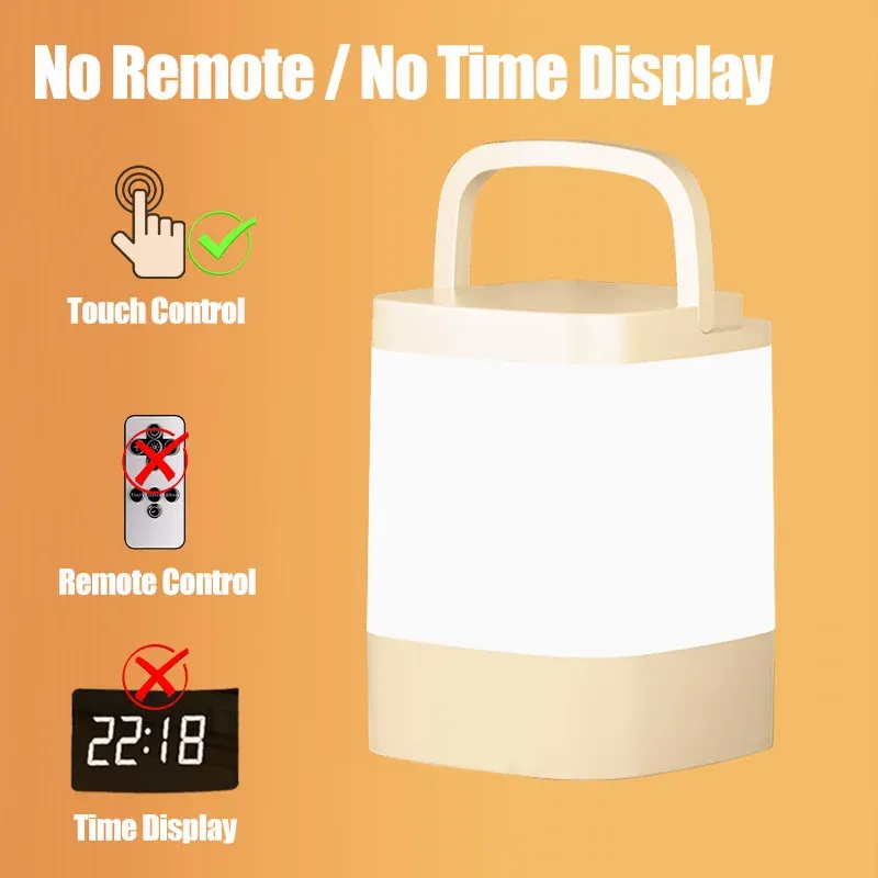 Veilleuse tactile rechargeable sans fil à 3 couleurs pour chambre de bébé, lampe de chevet USB à LED, lumière douce d'ambiance pour enfants 9