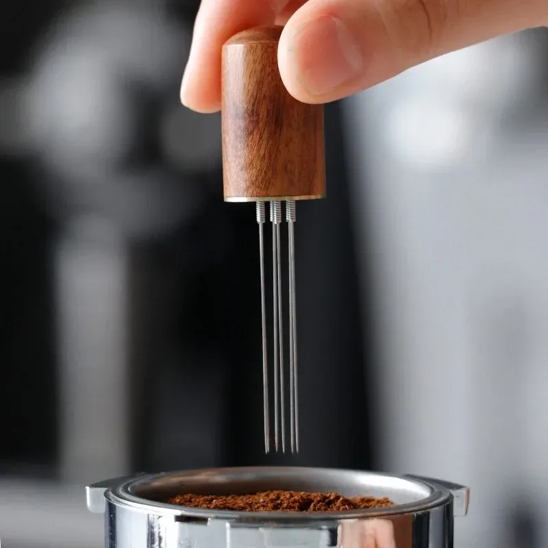 Doseur à café en acier inoxydable avec outil WDT et niveleur, accessoire barista - Image 1