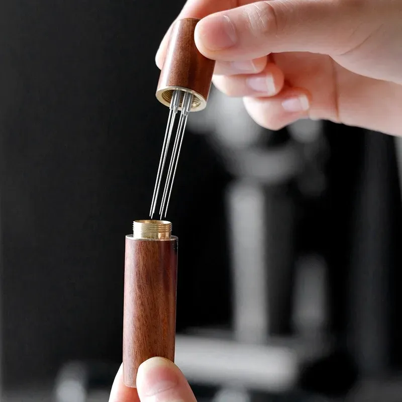 Doseur à café en acier inoxydable avec outil WDT et niveleur, accessoire barista 3