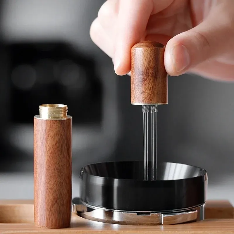 Doseur à café en acier inoxydable avec outil WDT et niveleur, accessoire barista 4