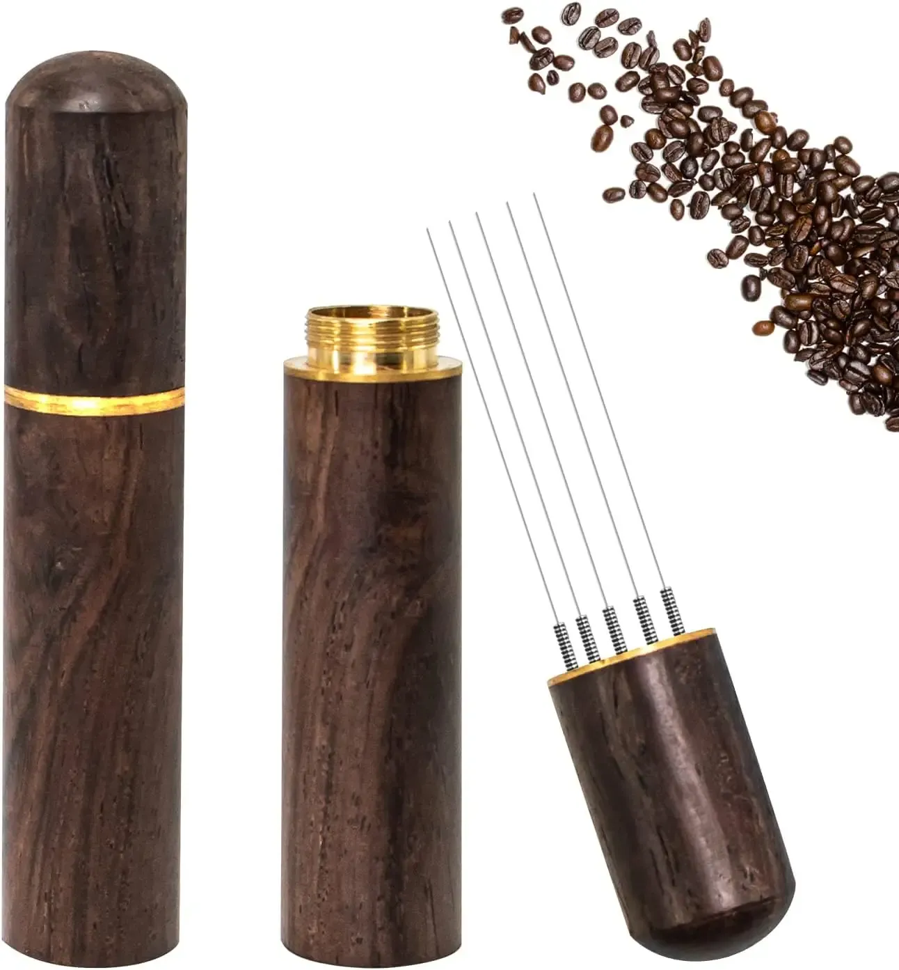 Doseur à café en acier inoxydable avec outil WDT et niveleur, accessoire barista 9