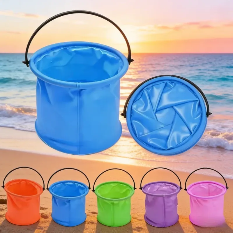 Seau de plage pliable pour enfants, jouet de jardinage, outil de jeu pour piscine extérieure, jouet aquatique d'été, cadeau d'anniversaire - Image 1