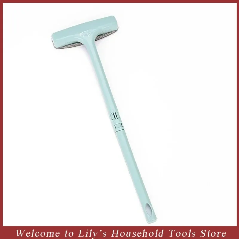Brosse de nettoyage rétractable à long manche pour moustiquaires, rideaux et tapis 7