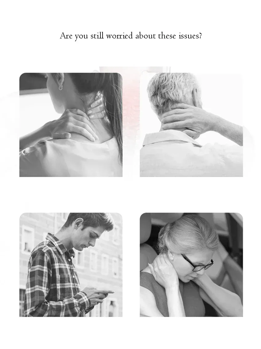 Masseur de cou manuel en situation d'utilisation