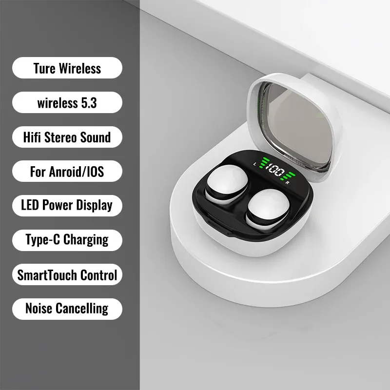 Écouteurs Bluetooth 5.3 sans fil MINI13 invisibles, son HiFi haute définition et basses puissantes 9