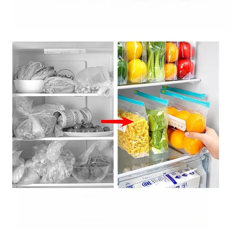 Conservation des aliments en sacs réutilisables