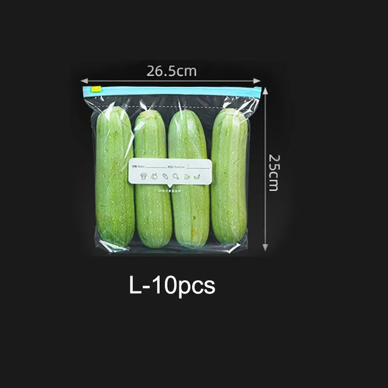 Sacs alimentaires réutilisables transparents à fermeture zip, lot de 3 tailles 9