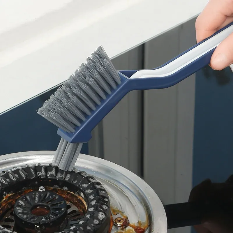 Brosse de nettoyage polyvalente pour carrelage de salle de bains, joints de sol, rainures de fenêtre, brosse manuelle, angles muraux, outil de cuisine 2