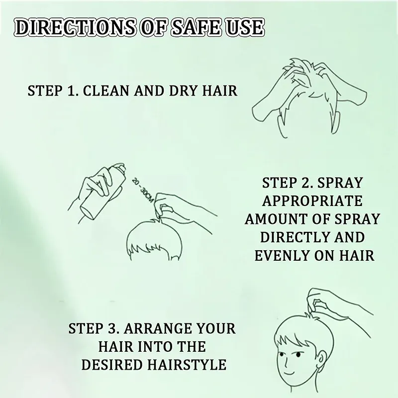 Spray coiffant 3 secondes 100 ml, densifiant et volumisant, pour boucles ondulées, laque coiffante 6