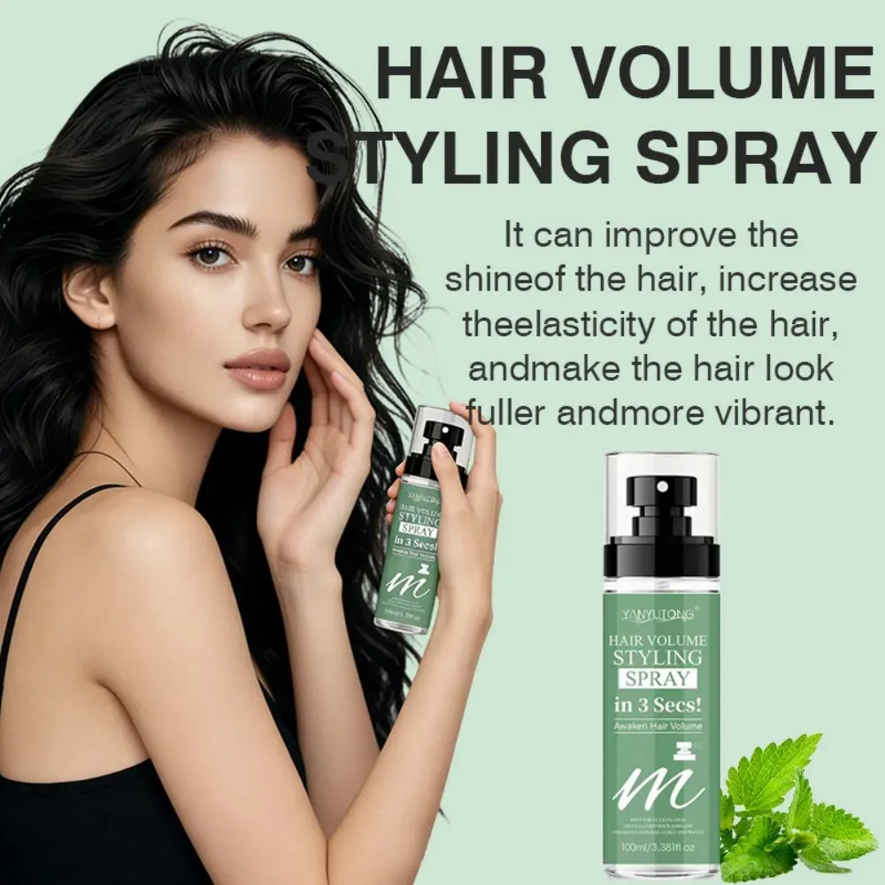 Application du spray coiffant