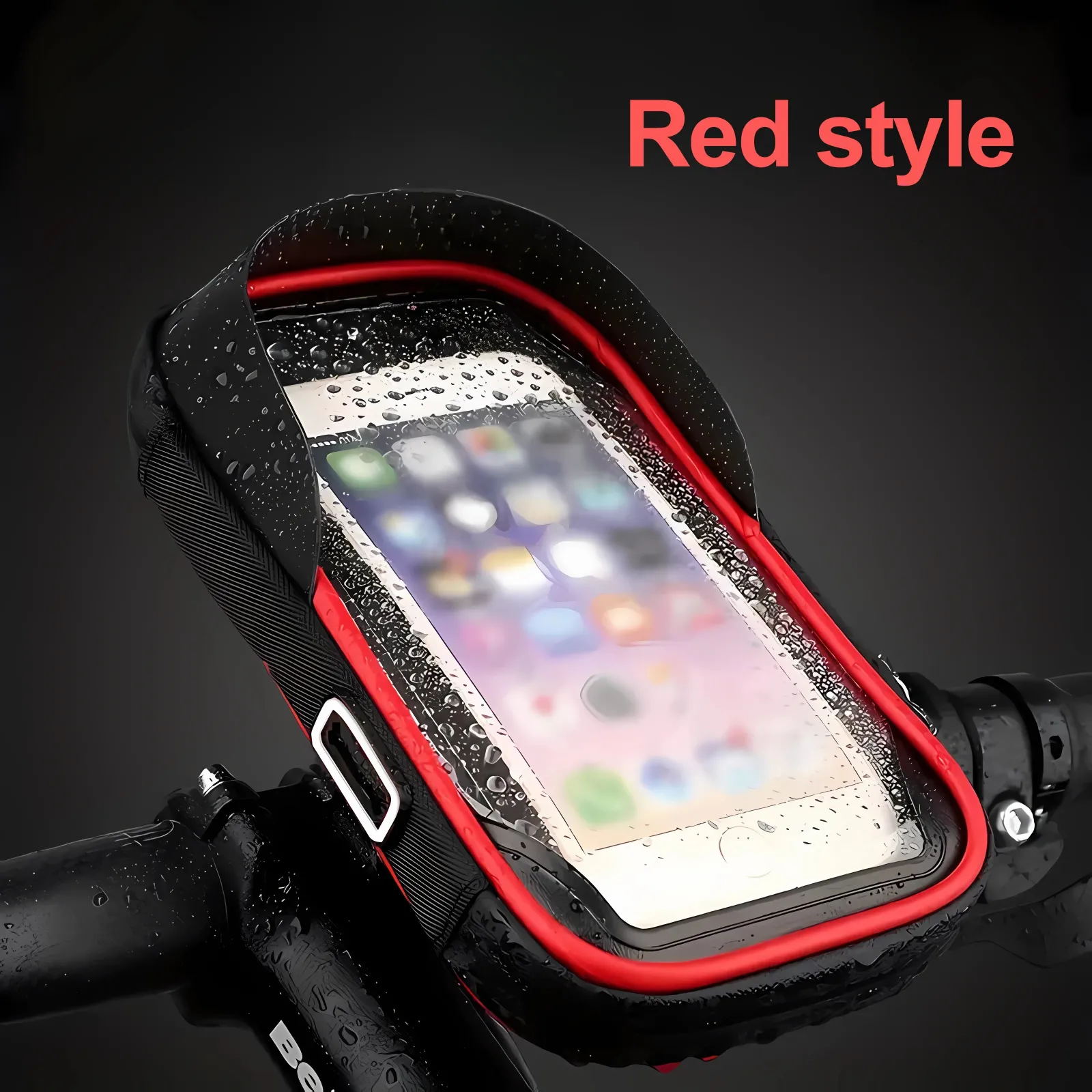Support téléphone vélo étanche vue détaillée
