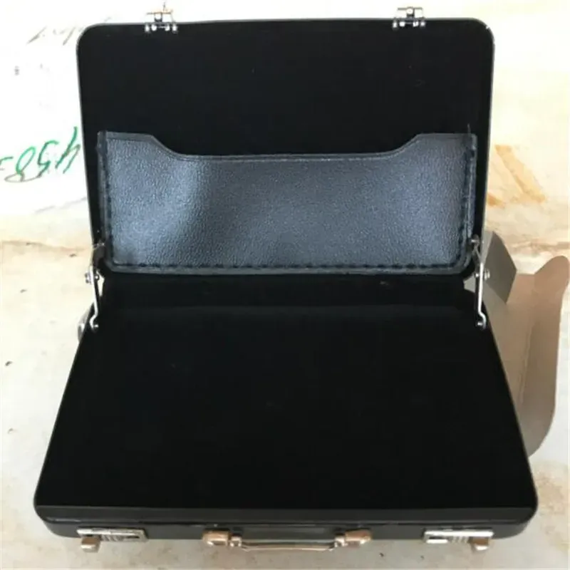 Boîte de rangement en aluminium, porte-cartes d'identité et de crédit, mini valise, boîte à cartes bancaires, étui à bijoux, organisateur rectangulaire 10
