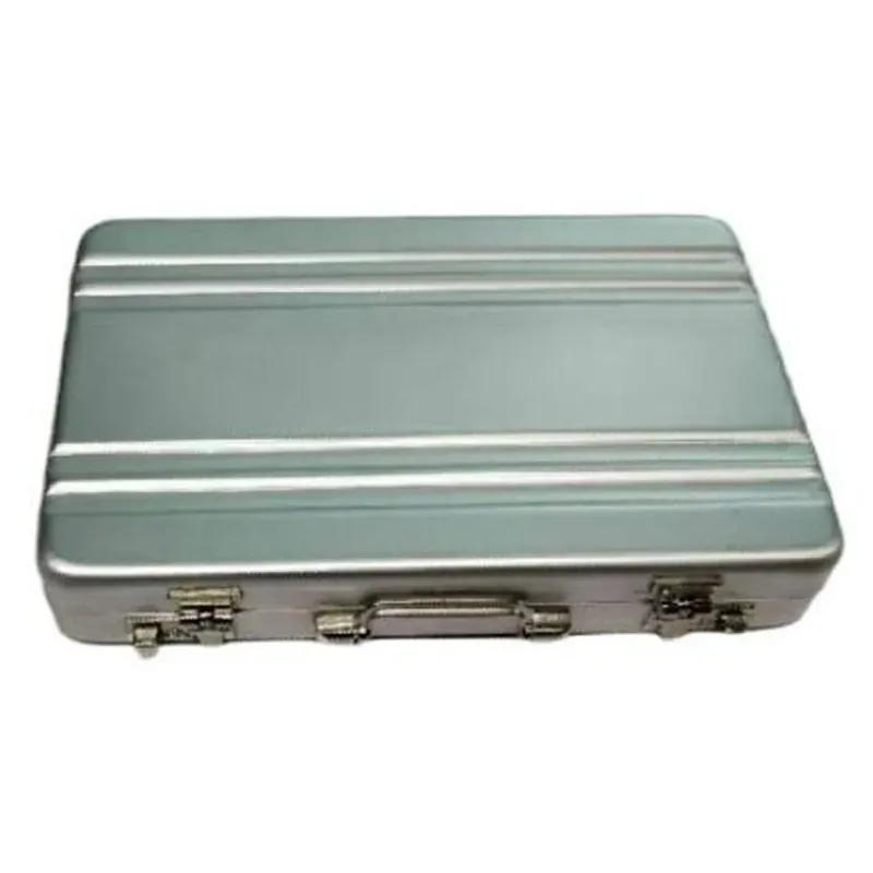 Boîte de rangement en aluminium, porte-cartes d'identité et de crédit, mini valise, boîte à cartes bancaires, étui à bijoux, organisateur rectangulaire 9