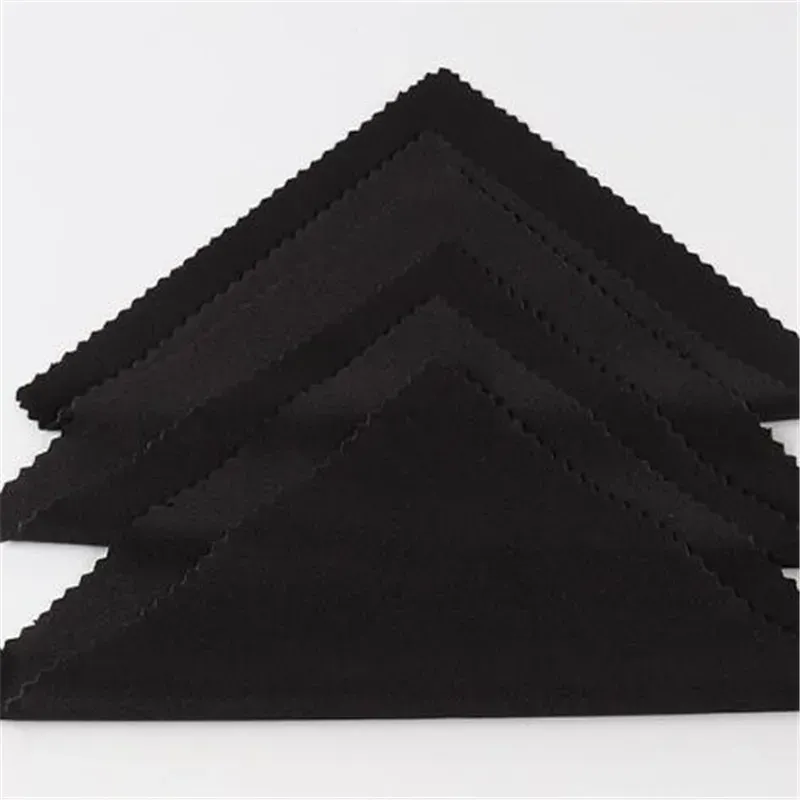 Chiffons de nettoyage noirs pour verres de lunettes