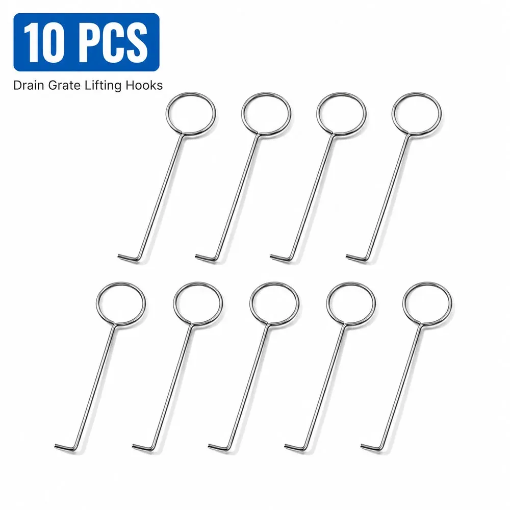 Lot de 5 ou 10 crochets de levage pour siphon de sol, évier de cuisine et panier de douche, outil de retrait de cheveux 7