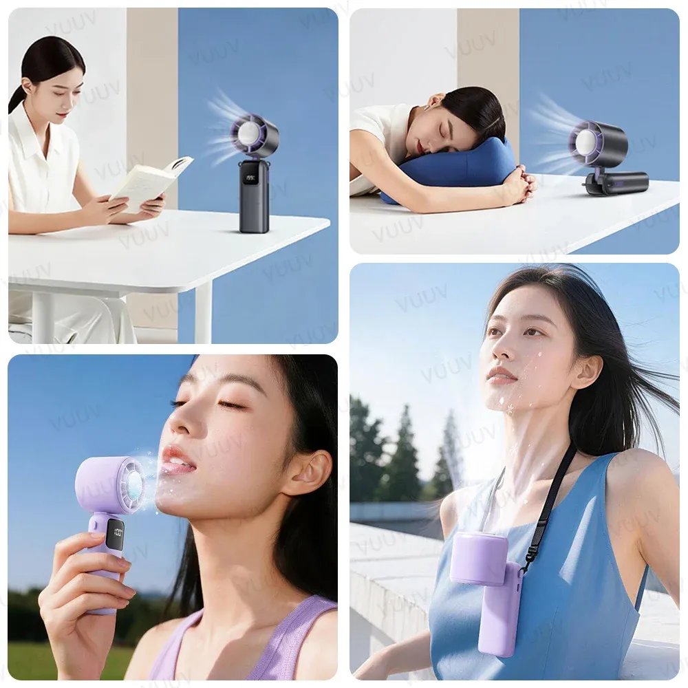 Ventilateur portable rafraîchissant à glace, ambiance lifestyle