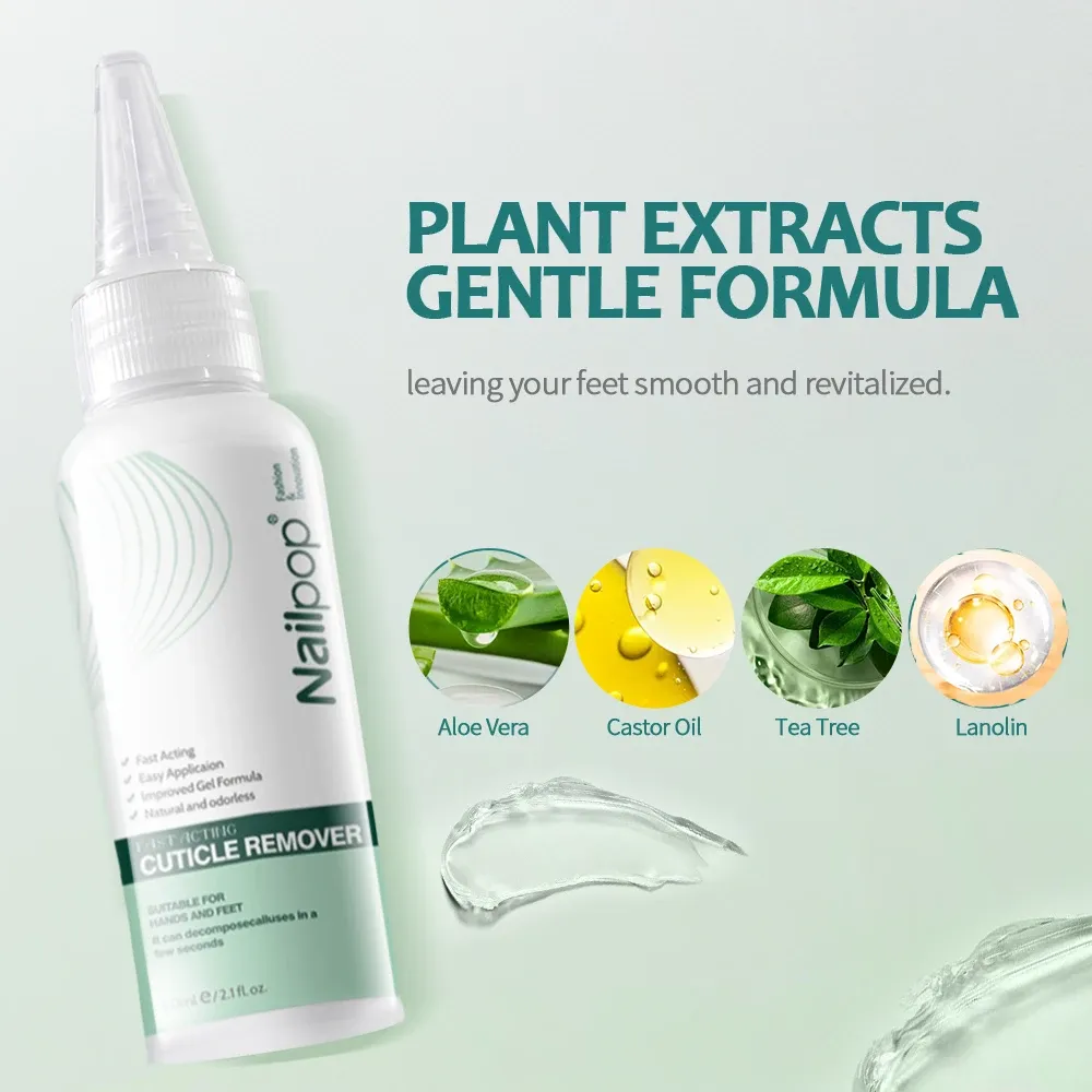 Nailpop – Dissolvant de callosités professionnel pour pieds, gel extra résistant et râpe, lime à pieds, dissolvant de peau morte pour talons craquelés et peau sèche 5