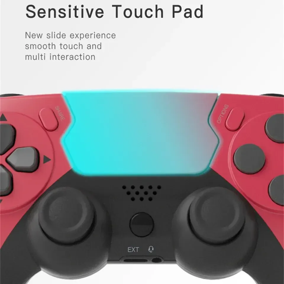 Manette de jeu sans fil GAMINAlbanP48 avec gyroscope à six axes, compatible PS4, PS3 et PC, avec fonction vibration 4