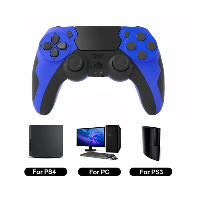 Manette de jeu sans fil GAMINAlbanP48 avec gyroscope à six axes, compatible PS4, PS3 et PC, avec fonction vibration 8