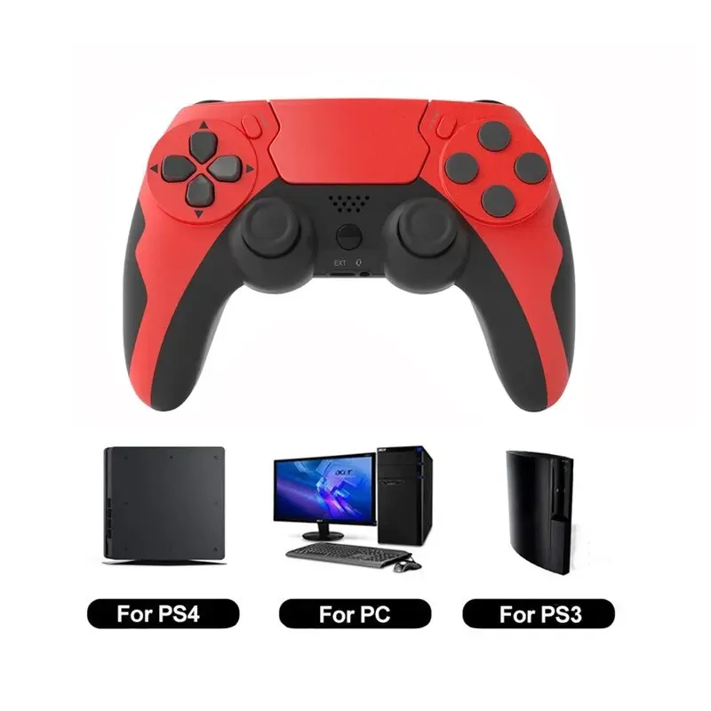 Manette de jeu sans fil GAMINAlbanP48 avec gyroscope à six axes, compatible PS4, PS3 et PC, avec fonction vibration 10