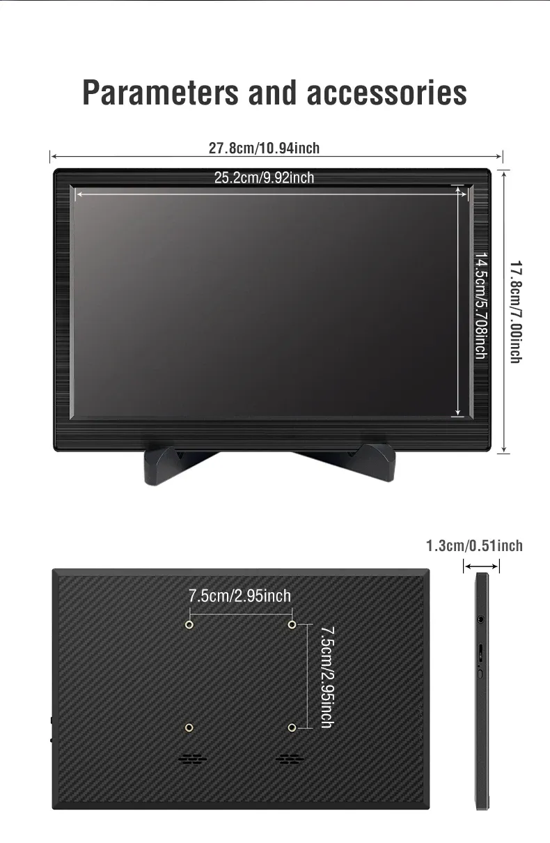 Moniteur portable connecté à différents appareils