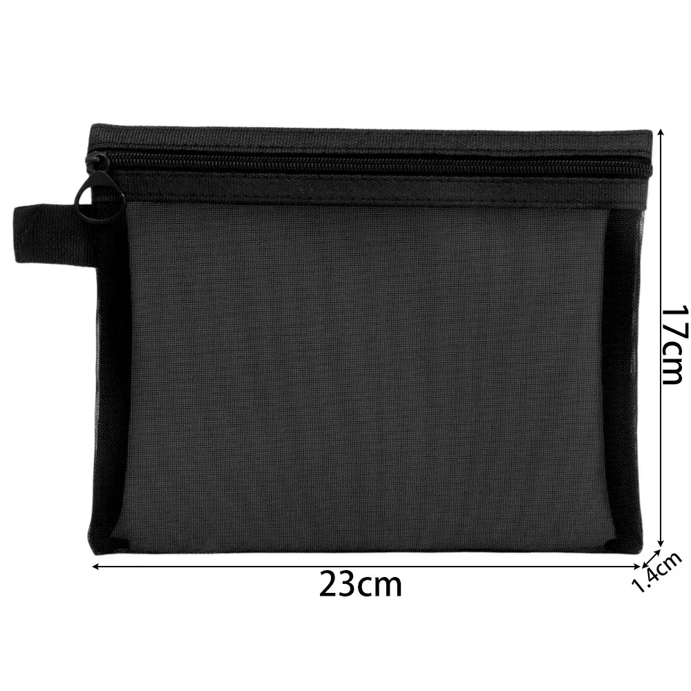 Pochette de maquillage transparente, finition élégante