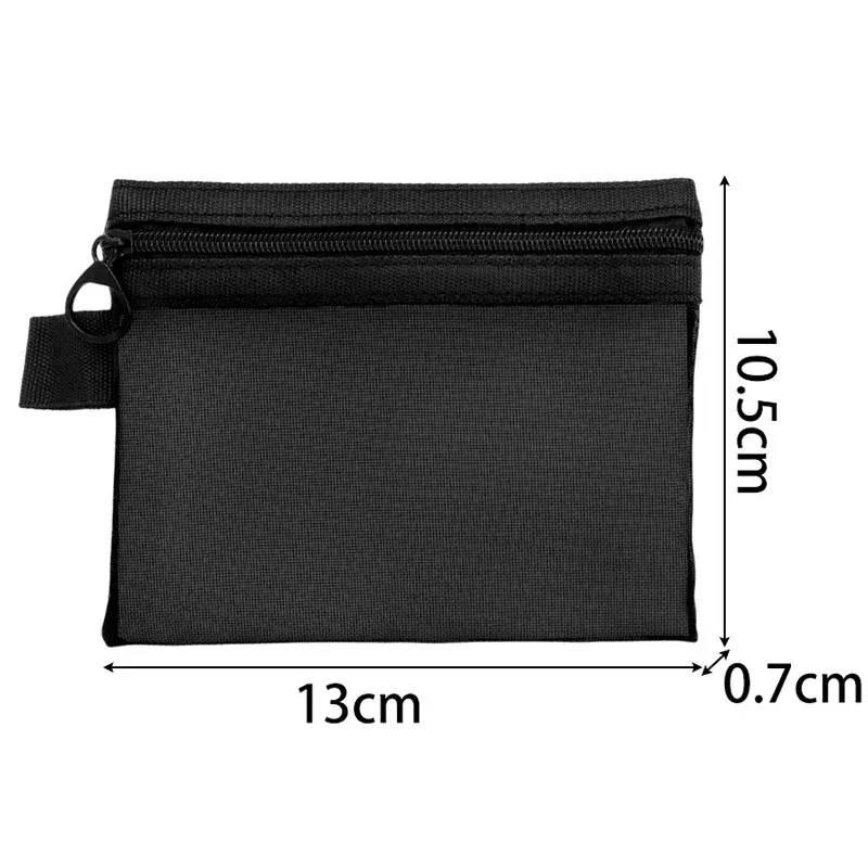 Trousse de maquillage transparente en maille noire, pochette de rangement portable pour voyage, pour cosmétiques et rouge à lèvres (lot de 1 ou 3) 7