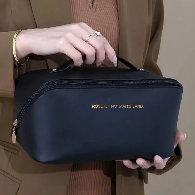 Organisateur de maquillage de luxe pour femme, trousse de toilette et sac cosmétique de voyage avec fermeture éclair 7