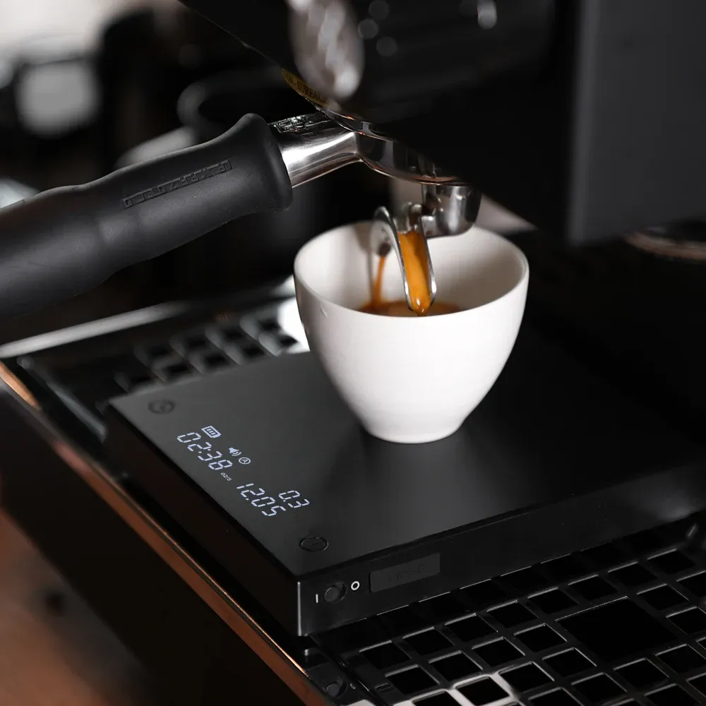 TIMEMORE Balance à café Basic 2.0 noir miroir, précision 0,1 g, grand écran LCD 4