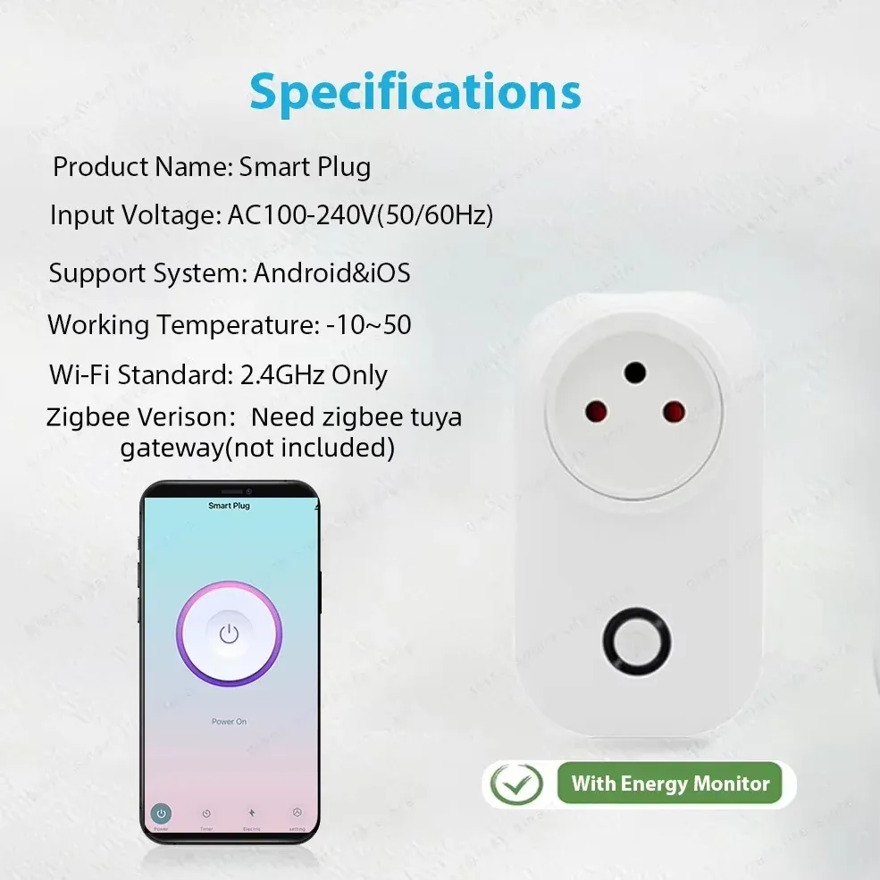 Prise intelligente Wi-Fi Tuya, vue finale