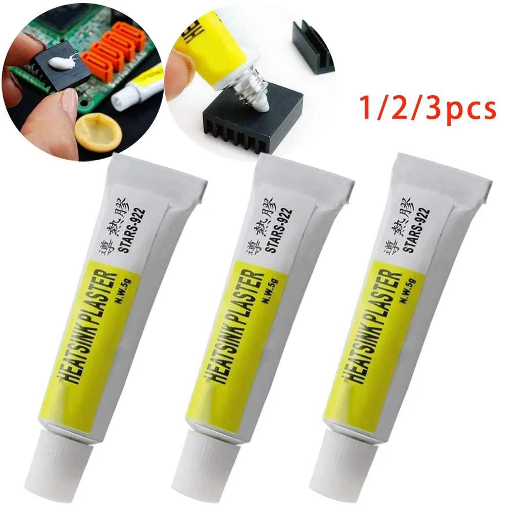 Pâte thermique adhésive en silicone pour dissipateur de chaleur, lot de 1, 2 ou 3 pièces