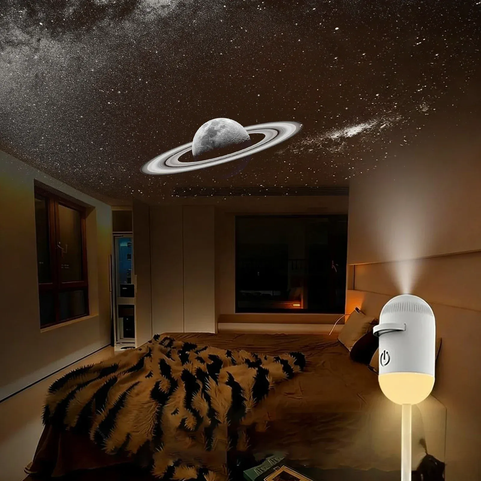 Mini projecteur d'étoiles USB 2 en 1 avec 12 films, ambiance ciel étoilé pour la maison et la voiture 2