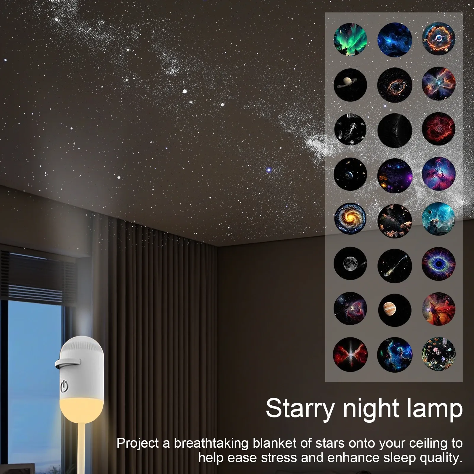 Projecteur d'étoiles en utilisation nocturne