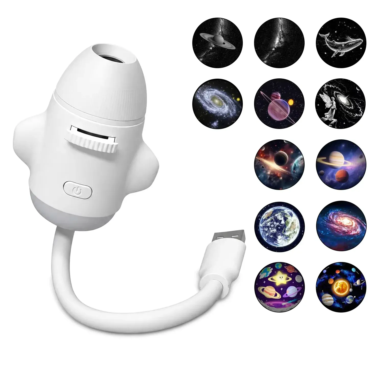 Mini projecteur d'étoiles USB 2 en 1 avec 12 films, ambiance ciel étoilé pour la maison et la voiture 17