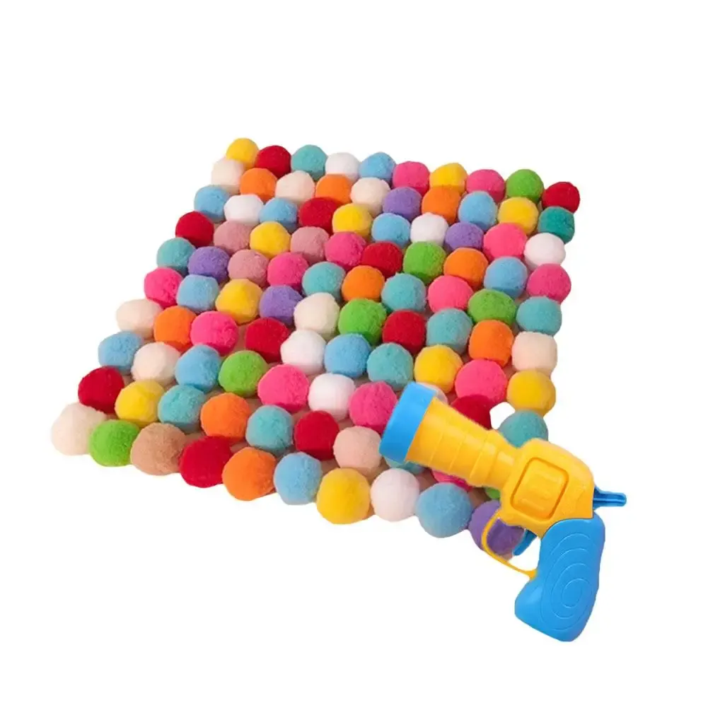 Jouet interactif pour chat avec mini lanceur d'entraînement et 20 balles en peluche