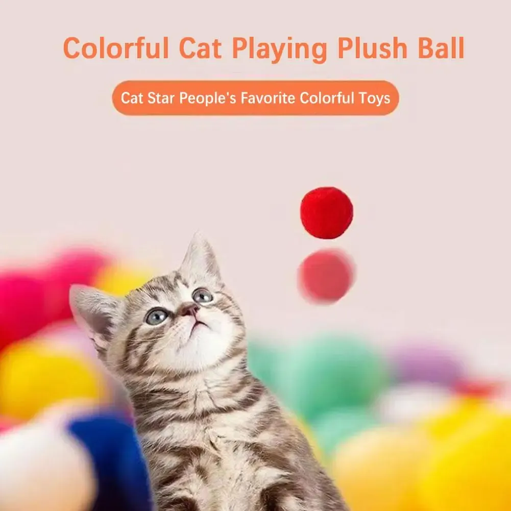 Balles en peluche pour chat